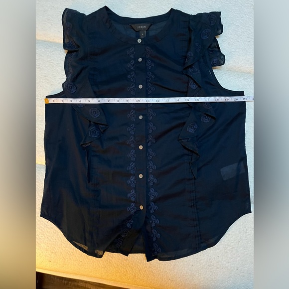 Jcrew new without tags navy sleeveless shirt size 10 - Picture 4 of 4